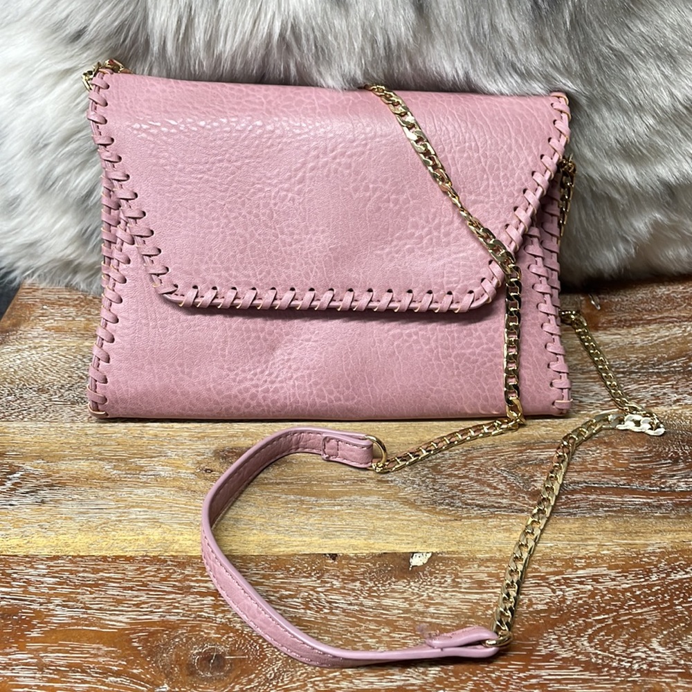 NEW Urban Expressions Pink with Gold Chain Purse